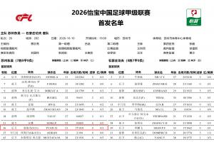 中甲苏州东吴违规使用的累计4黄停赛大将，赛前官方先发统计为3黄